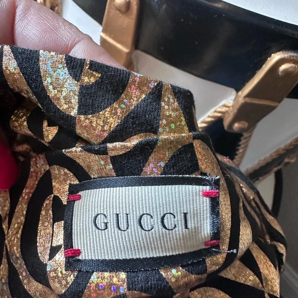 Gucci Black and Gold Patterned Headwrap - Picture 7 of 7